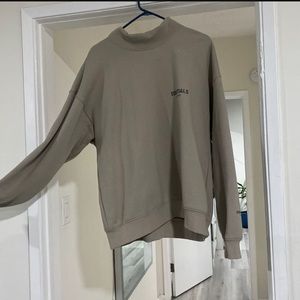 Essential taupe mock neck sweater